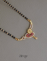 SR100560 - Gold Plated AD Stone Pendant Traditional Mangalsutra Necklace 2-Zilmor